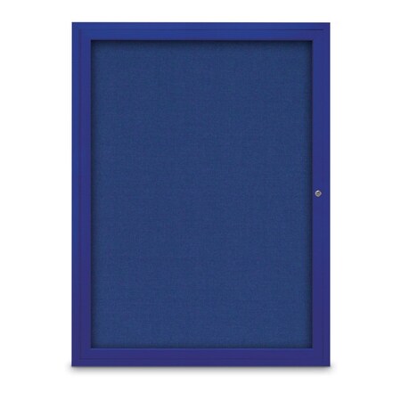 United Visual Products Slim Enclosed Corkboard, 18"x24", White Alum Frame/Buff UVEB1824-WHITE-BUFF